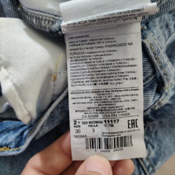 MANGO MNG | Kaia Straight Wide Leg Raw Distressed Hem High Rise Jeans 2 - Picture 11 of 13